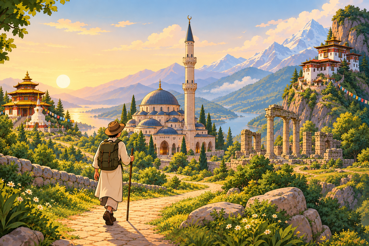 Özel bir mola için ruhani seyahat rotaları